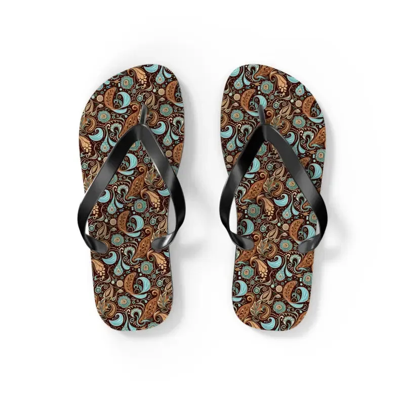 Trendy Paisley Unisex Flip Flops for Summer Vibes