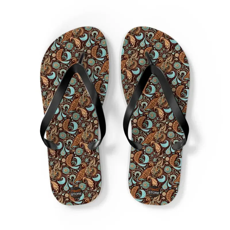 Trendy Paisley Unisex Flip Flops for Summer Vibes