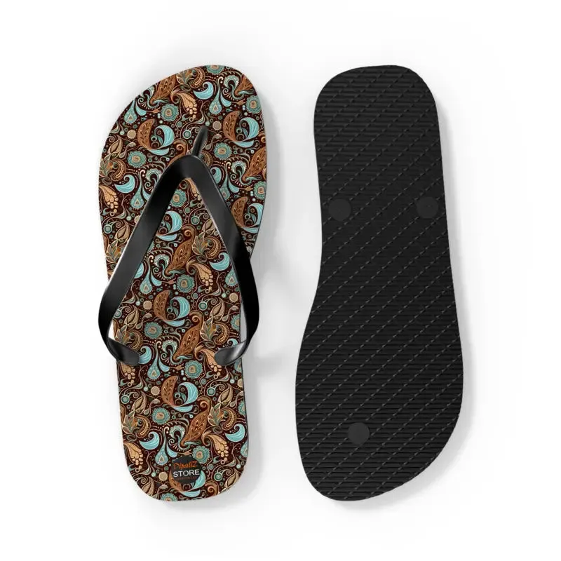 Trendy Paisley Unisex Flip Flops for Summer Vibes