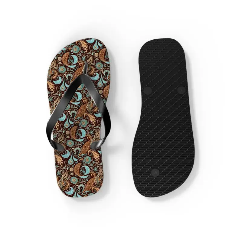 Trendy Paisley Unisex Flip Flops for Summer Vibes