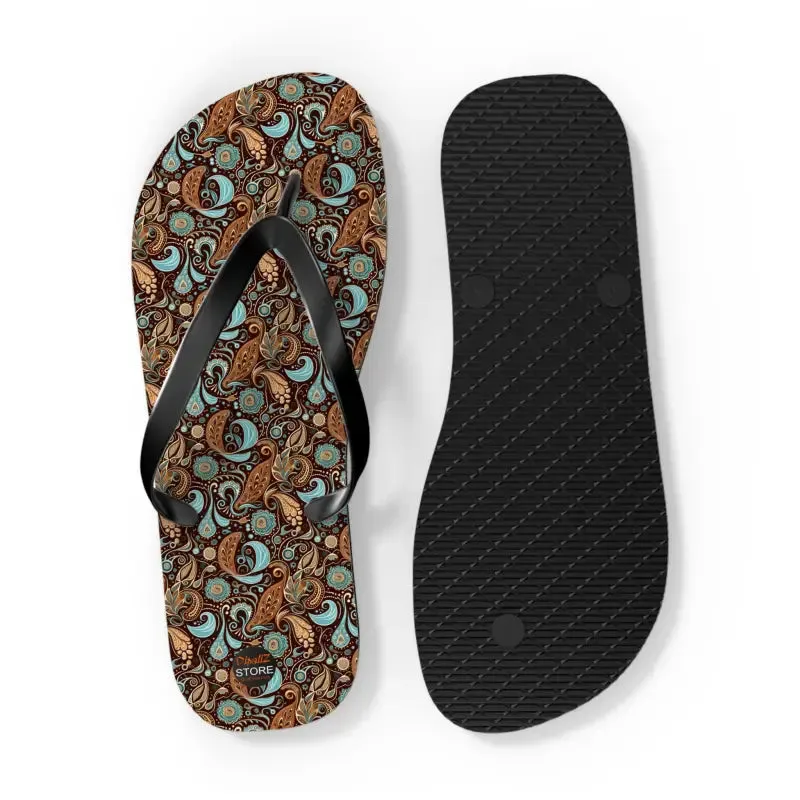 Trendy Paisley Unisex Flip Flops for Summer Vibes