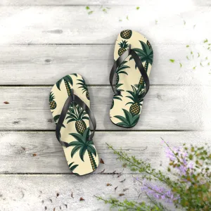 Tropical Pineapple Flip Flops