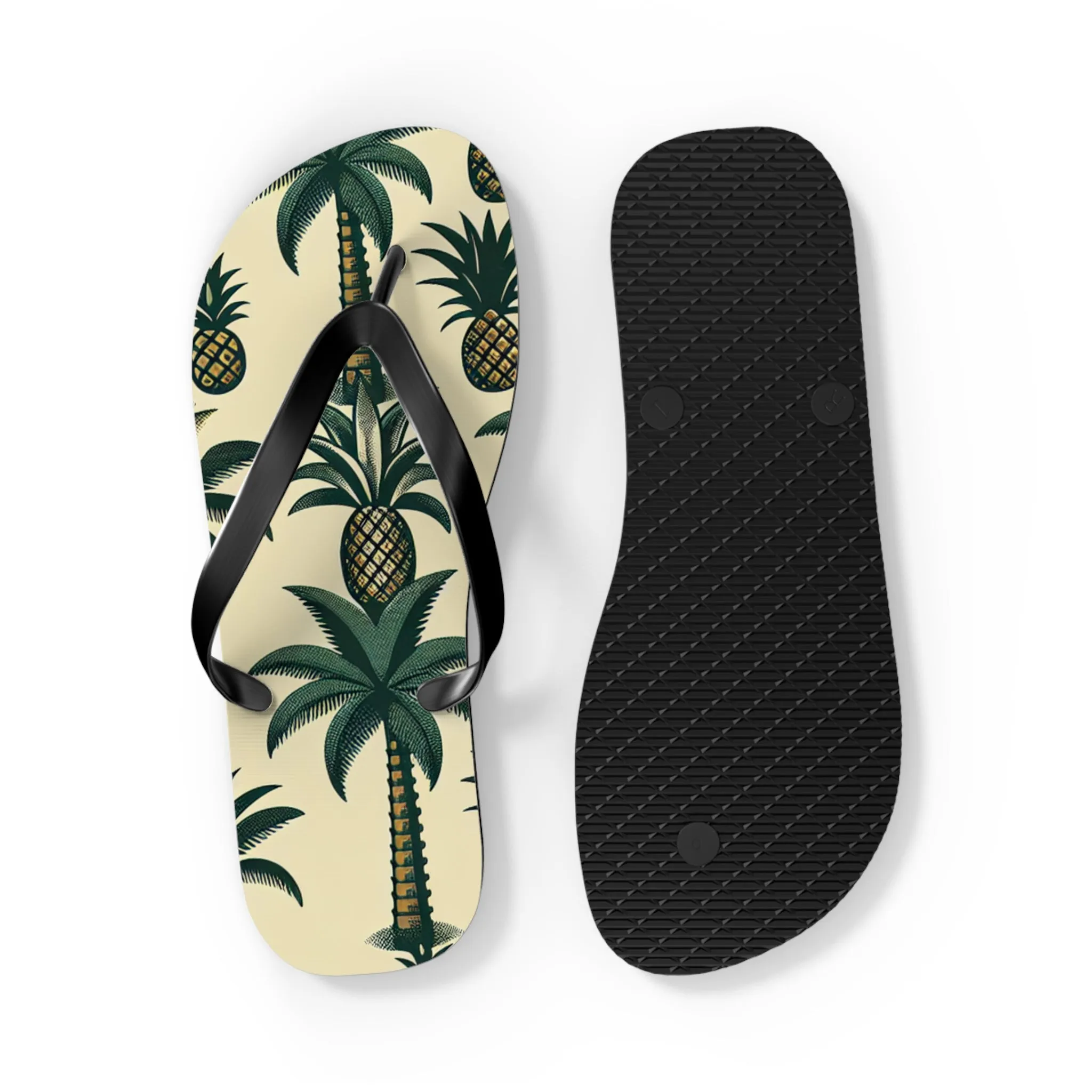 Tropical Pineapple Flip Flops