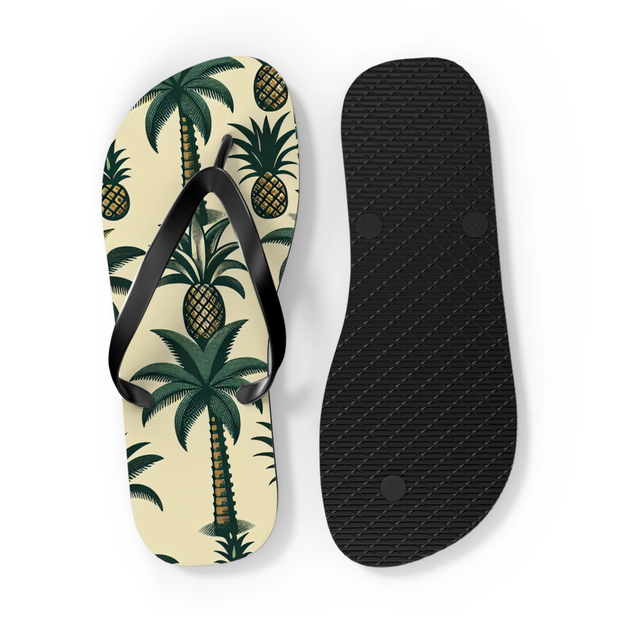 Tropical Pineapple Flip Flops