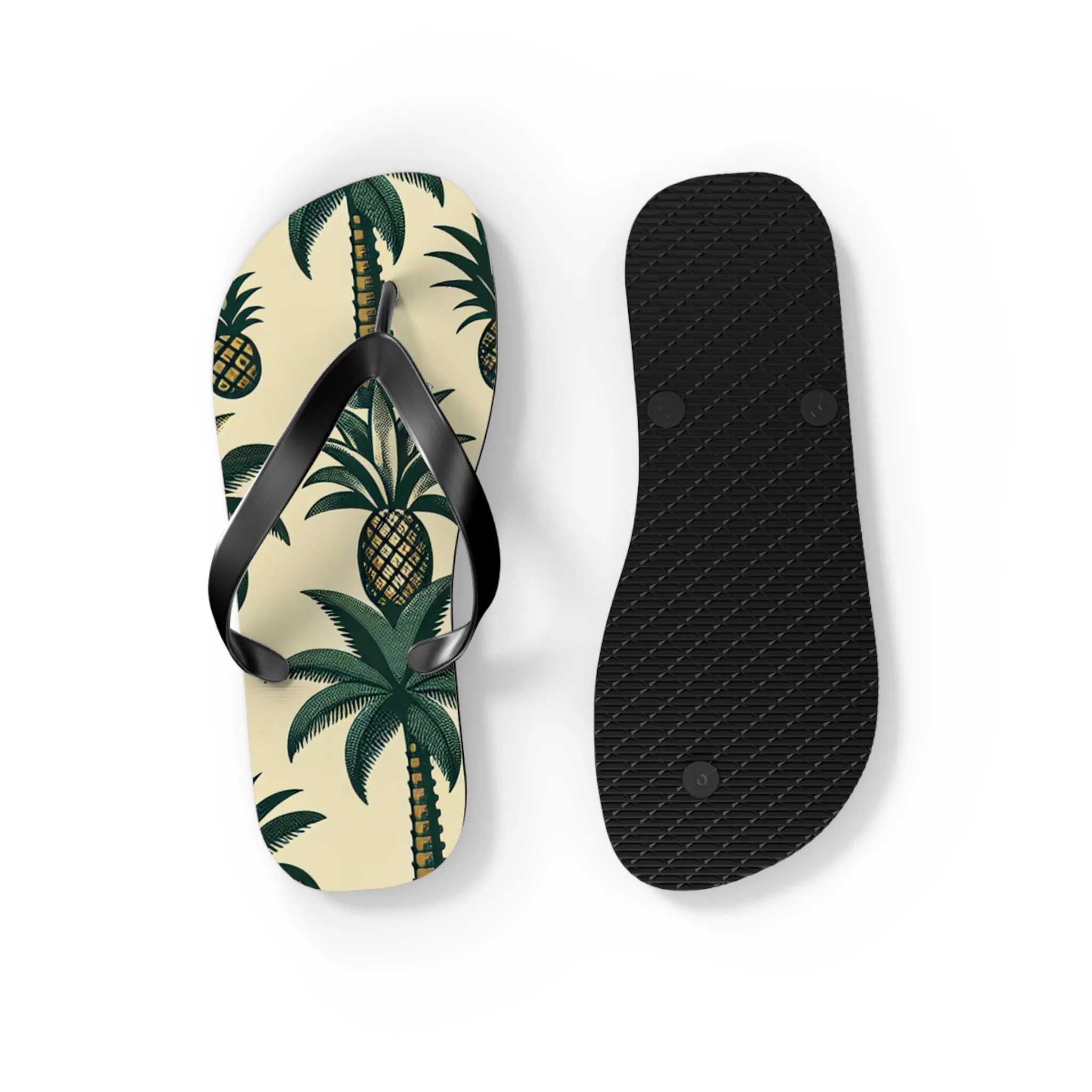 Tropical Pineapple Flip Flops