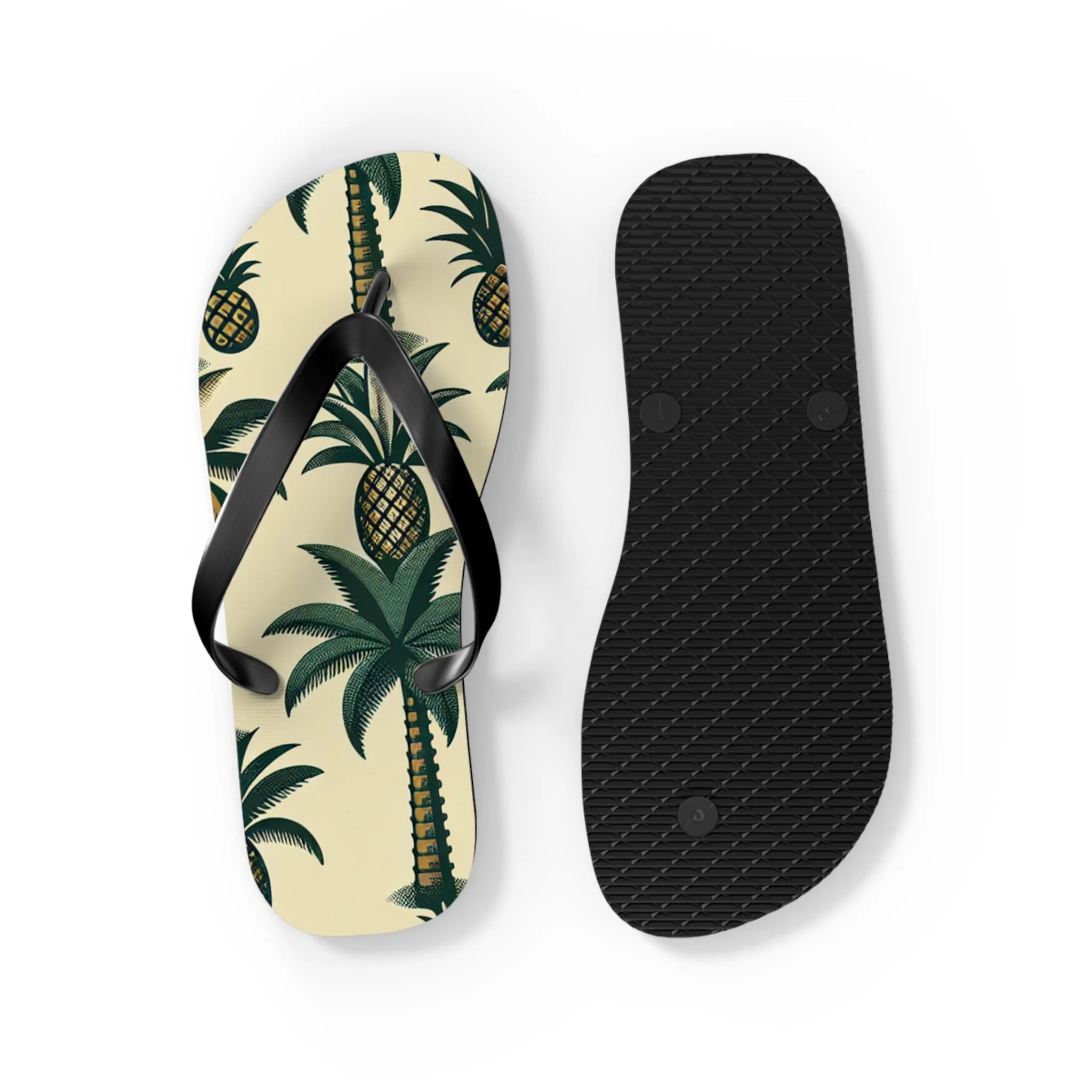 Tropical Pineapple Flip Flops