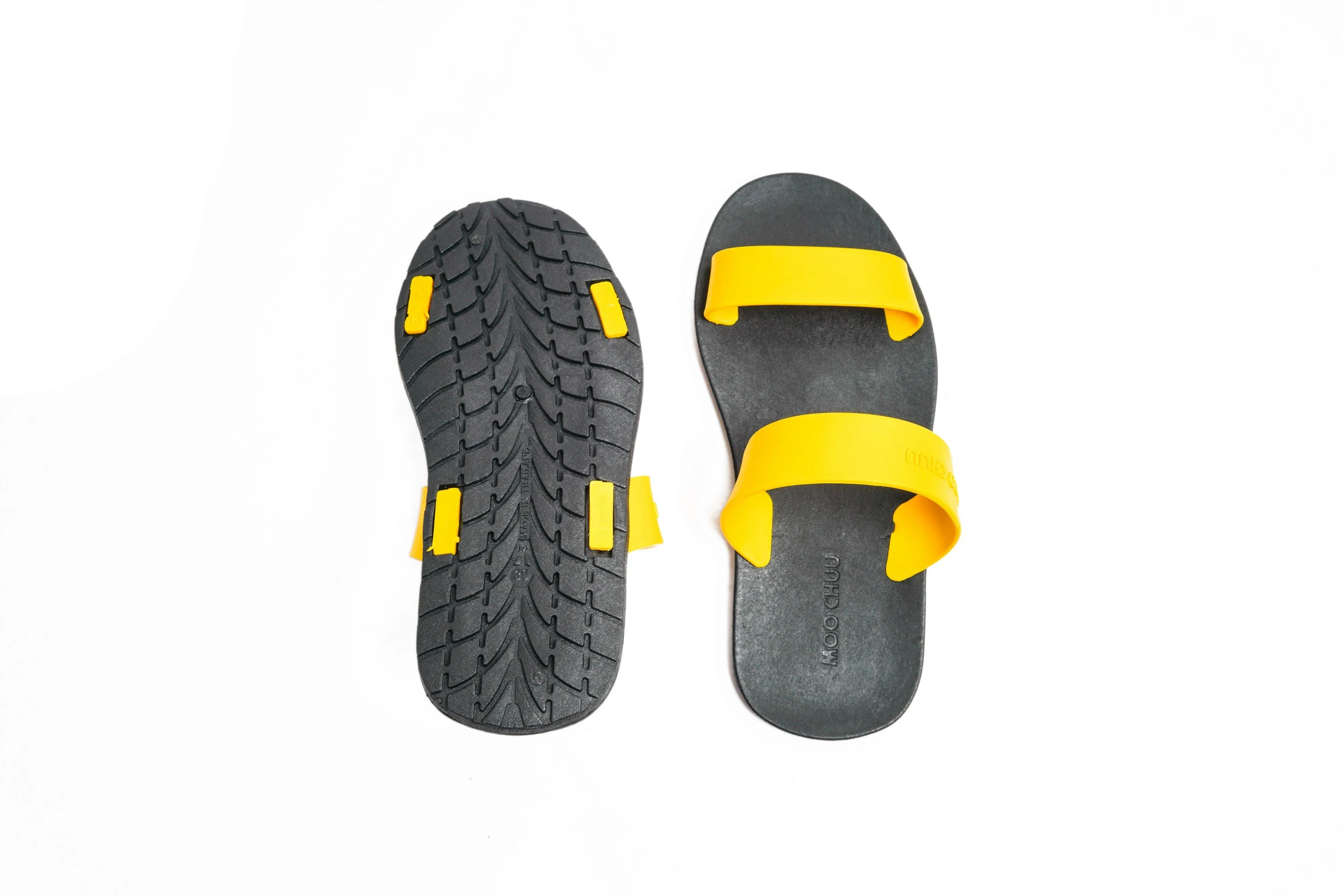 Twin Black Sole Yellow Strap