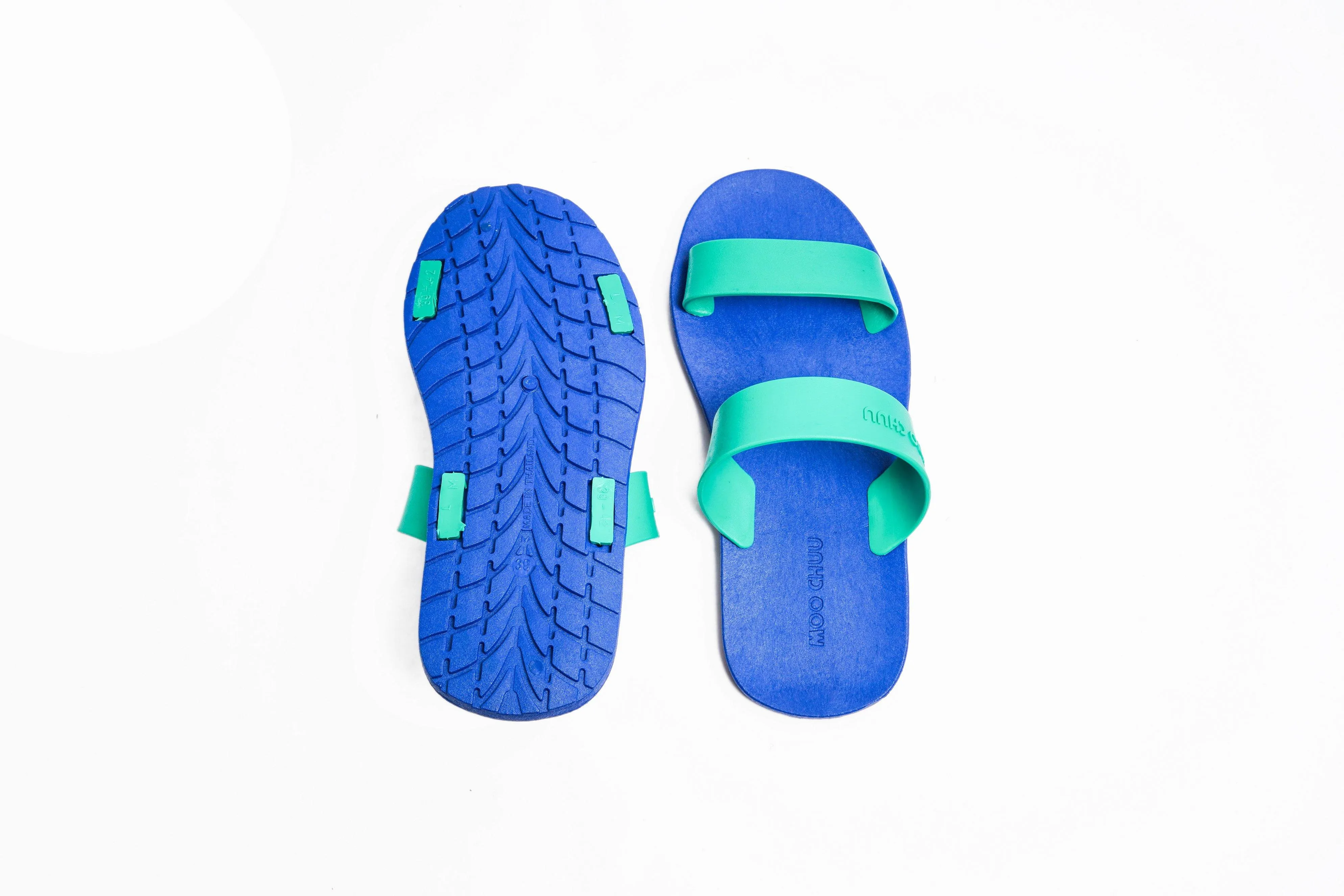 Twin Blue Sole Green Strap