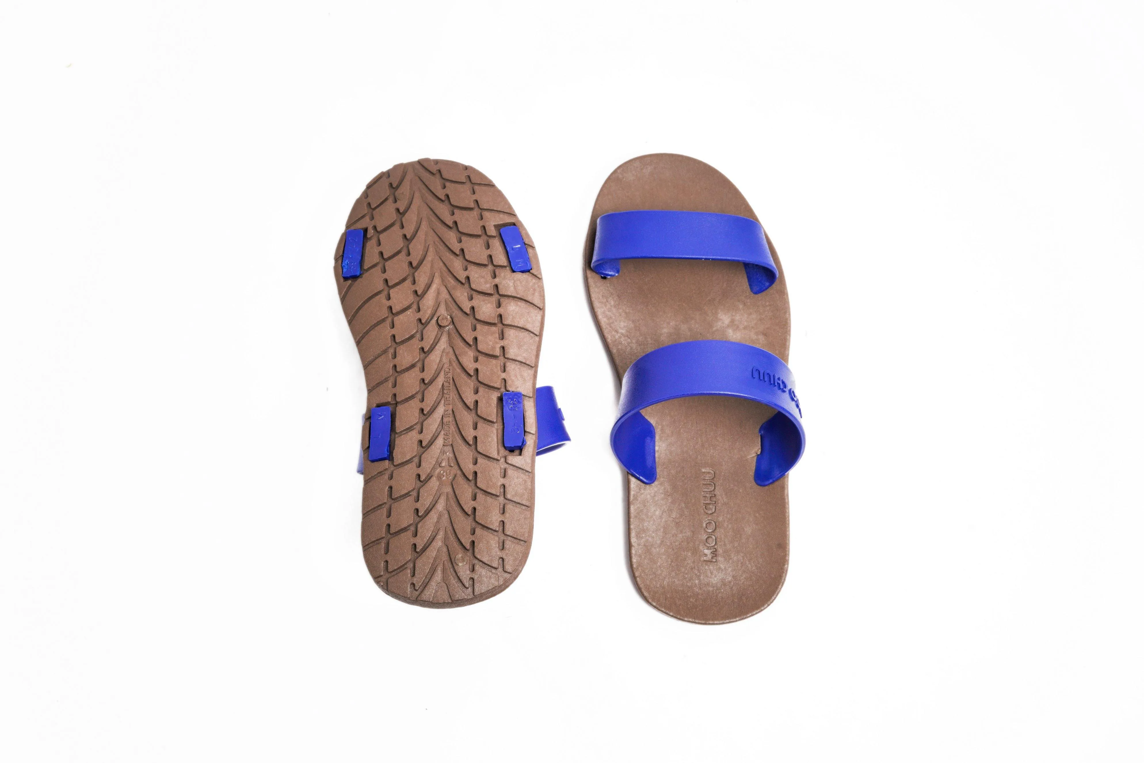 Twin Brown Sole Blue Strap