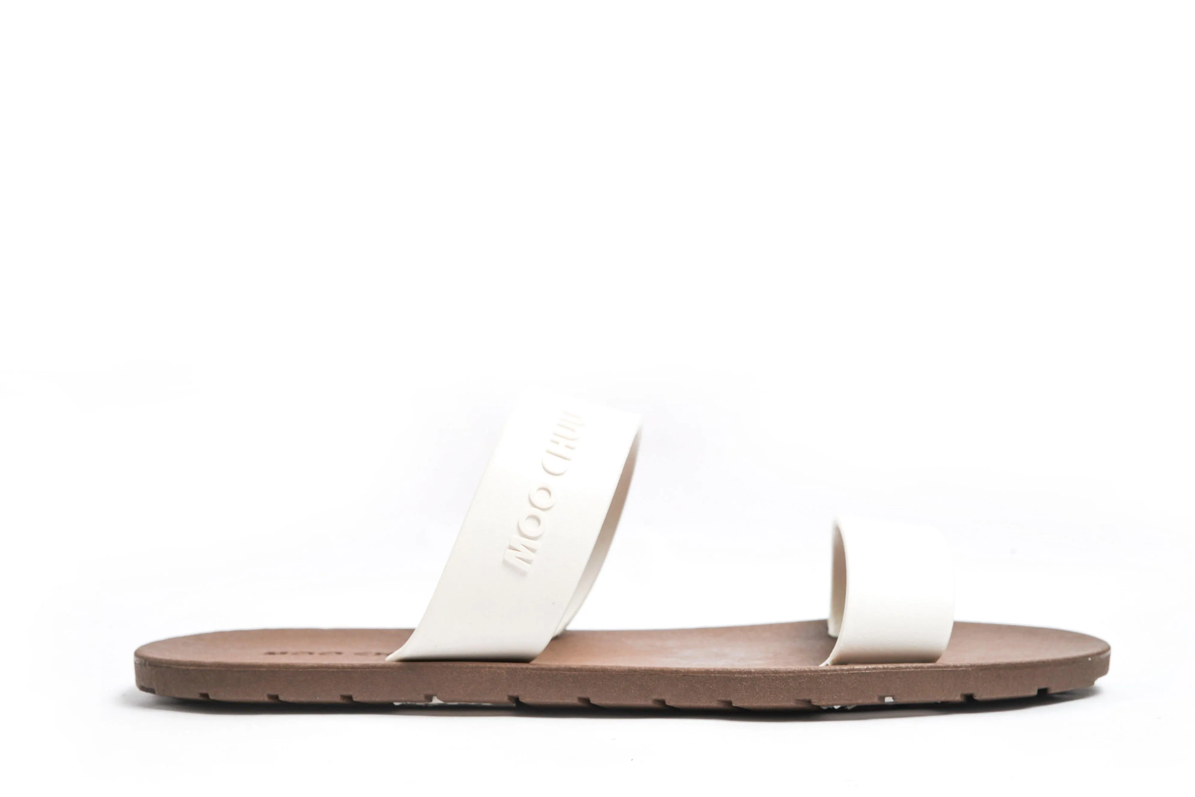 Twin Brown Sole White Strap