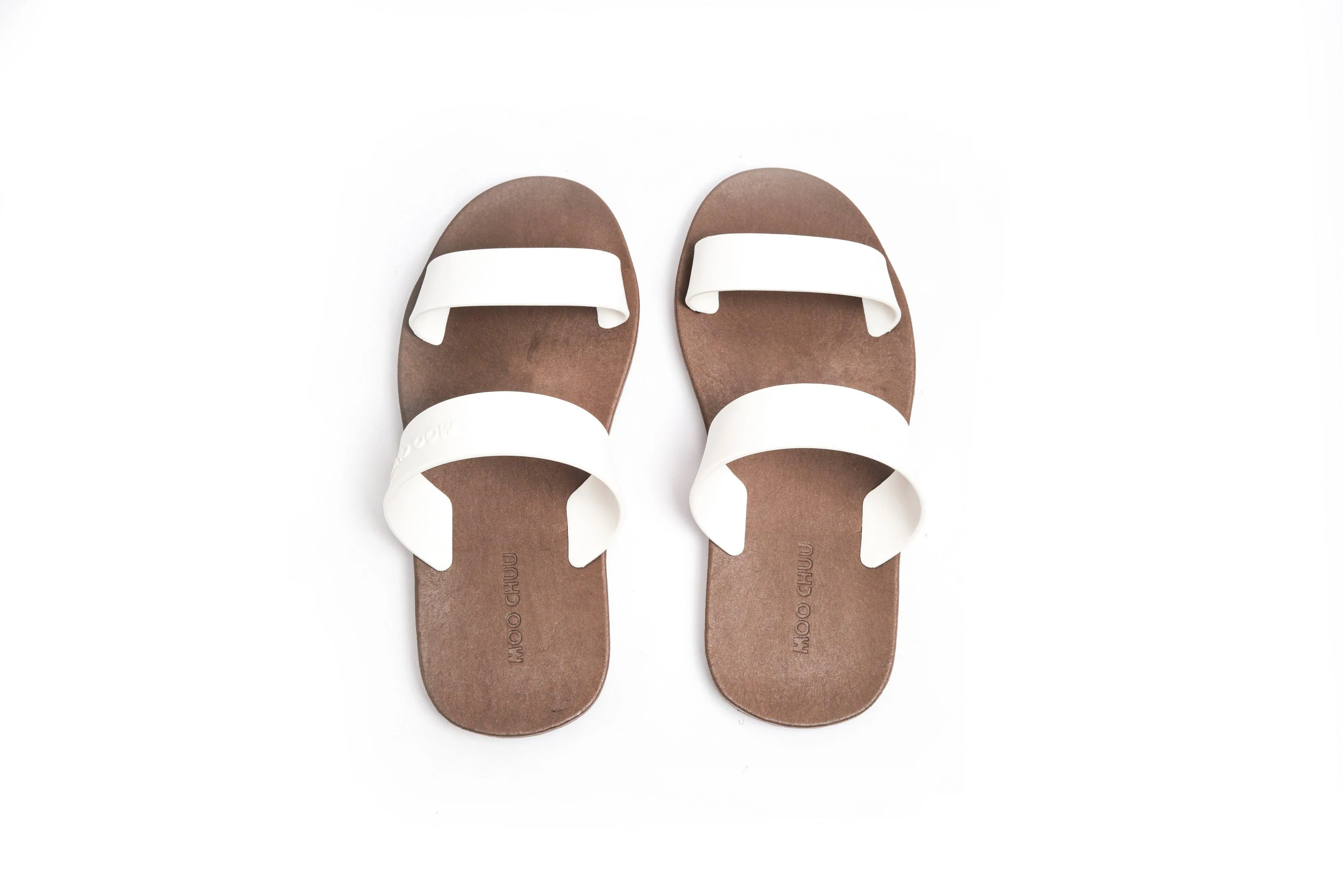 Twin Brown Sole White Strap