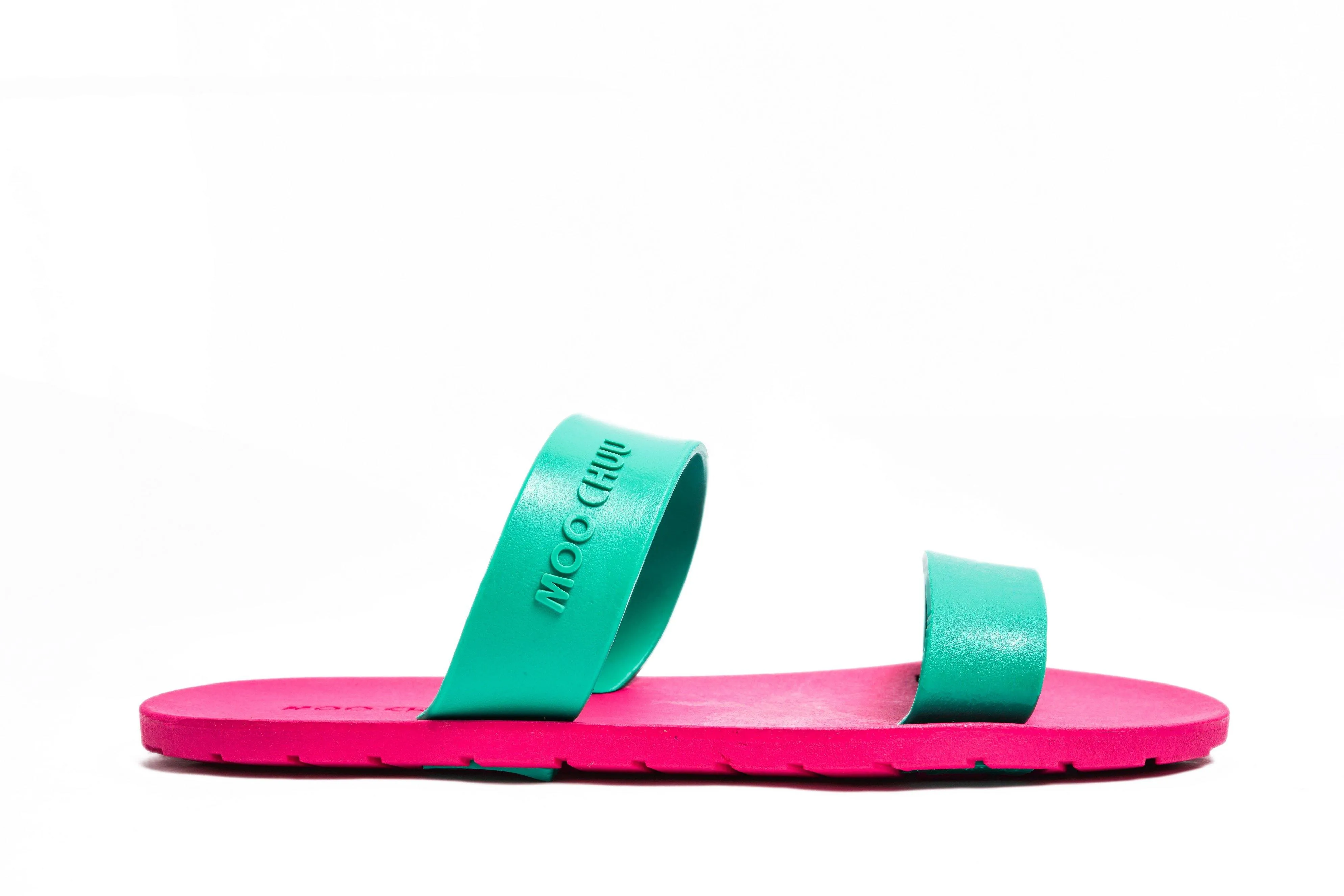 Twin Pink Sole Green Strap