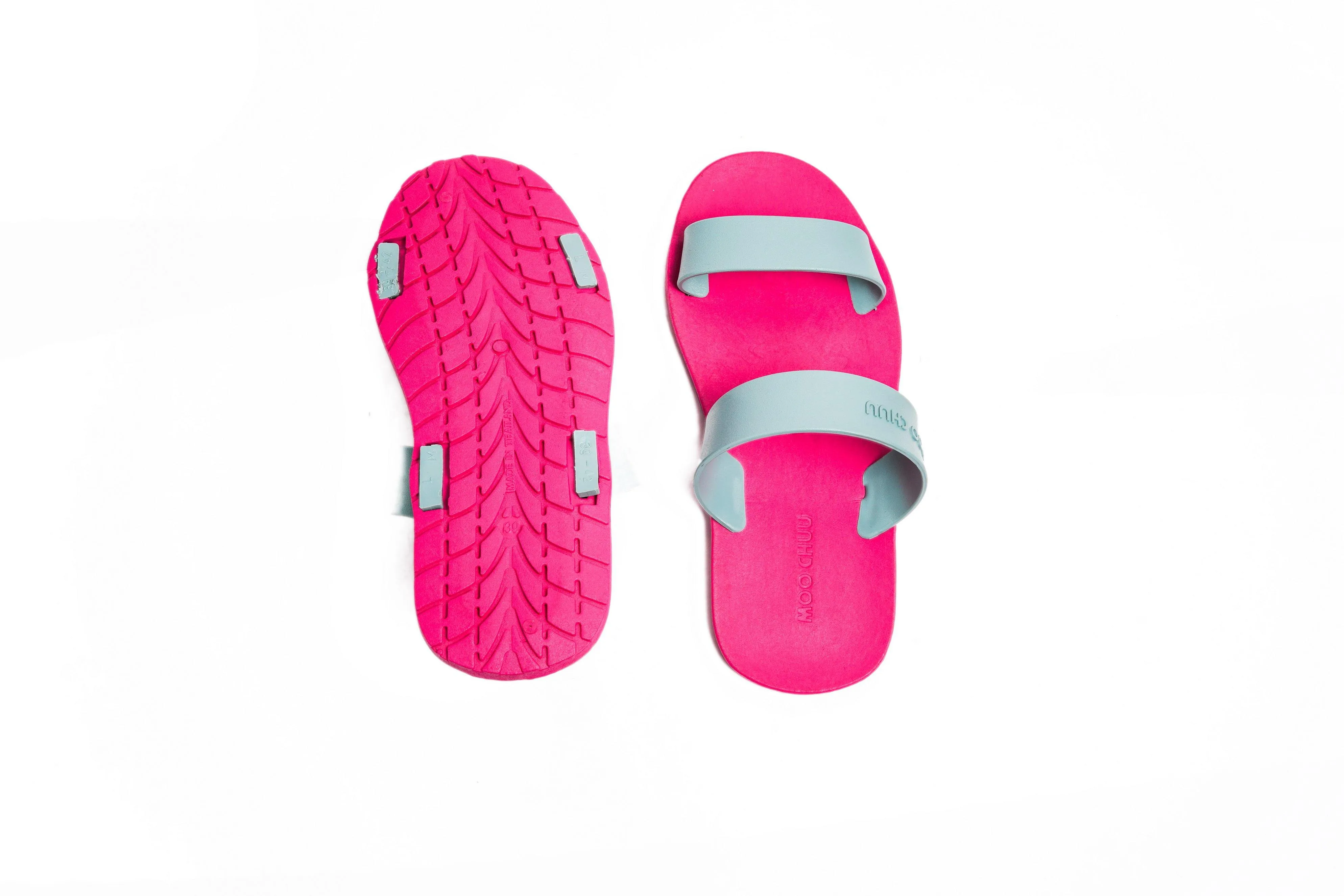Twin Pink Sole Grey Strap