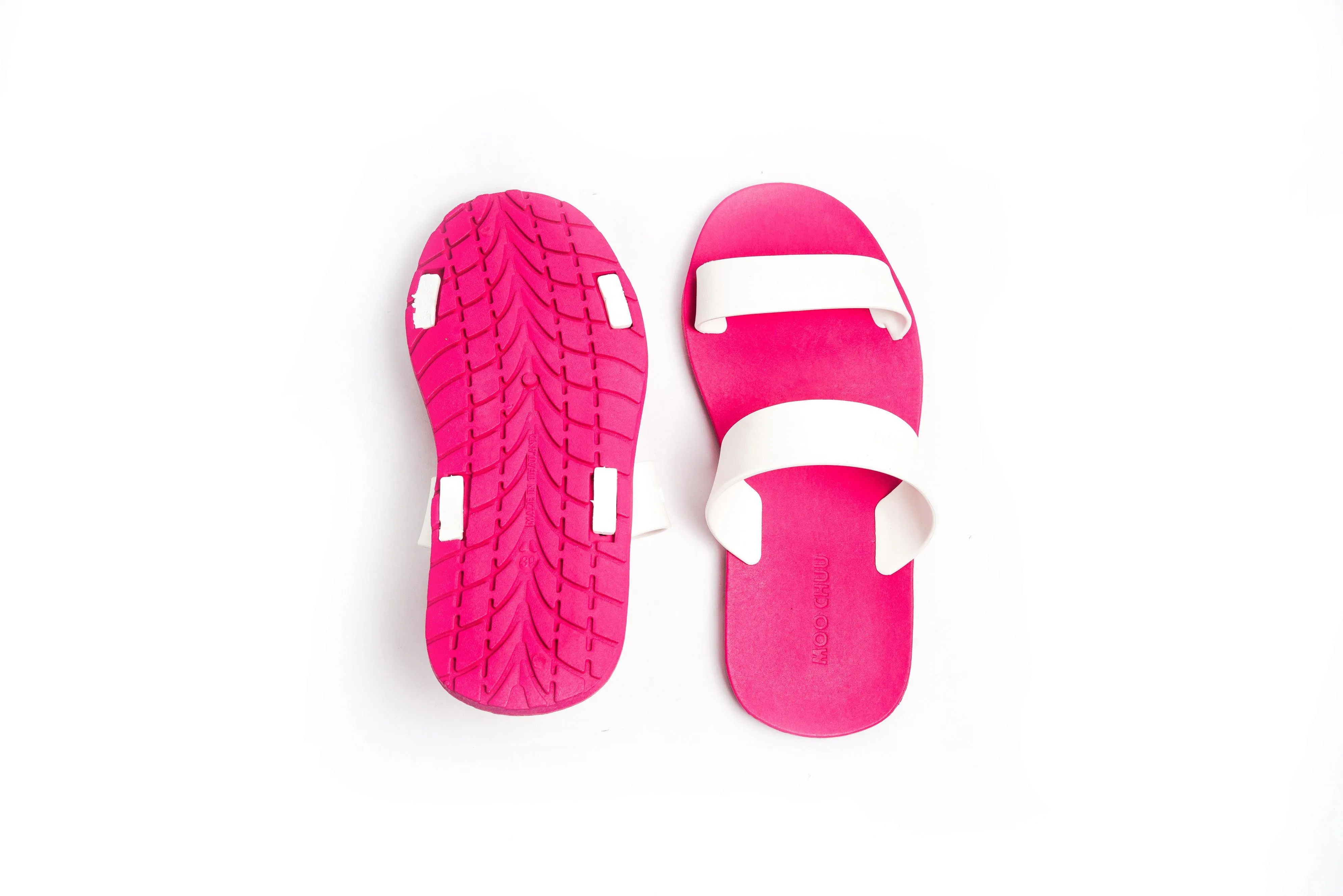 Twin Pink Sole White Strap