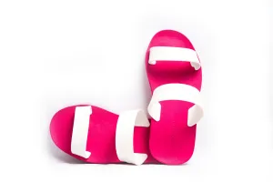 Twin Pink Sole White Strap