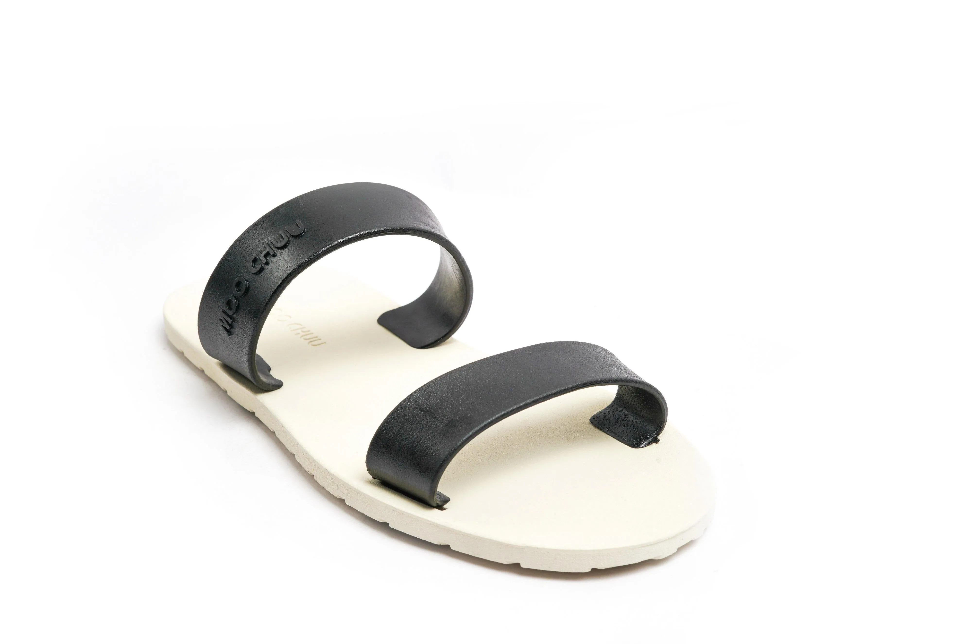 Twin White Sole Black Strap