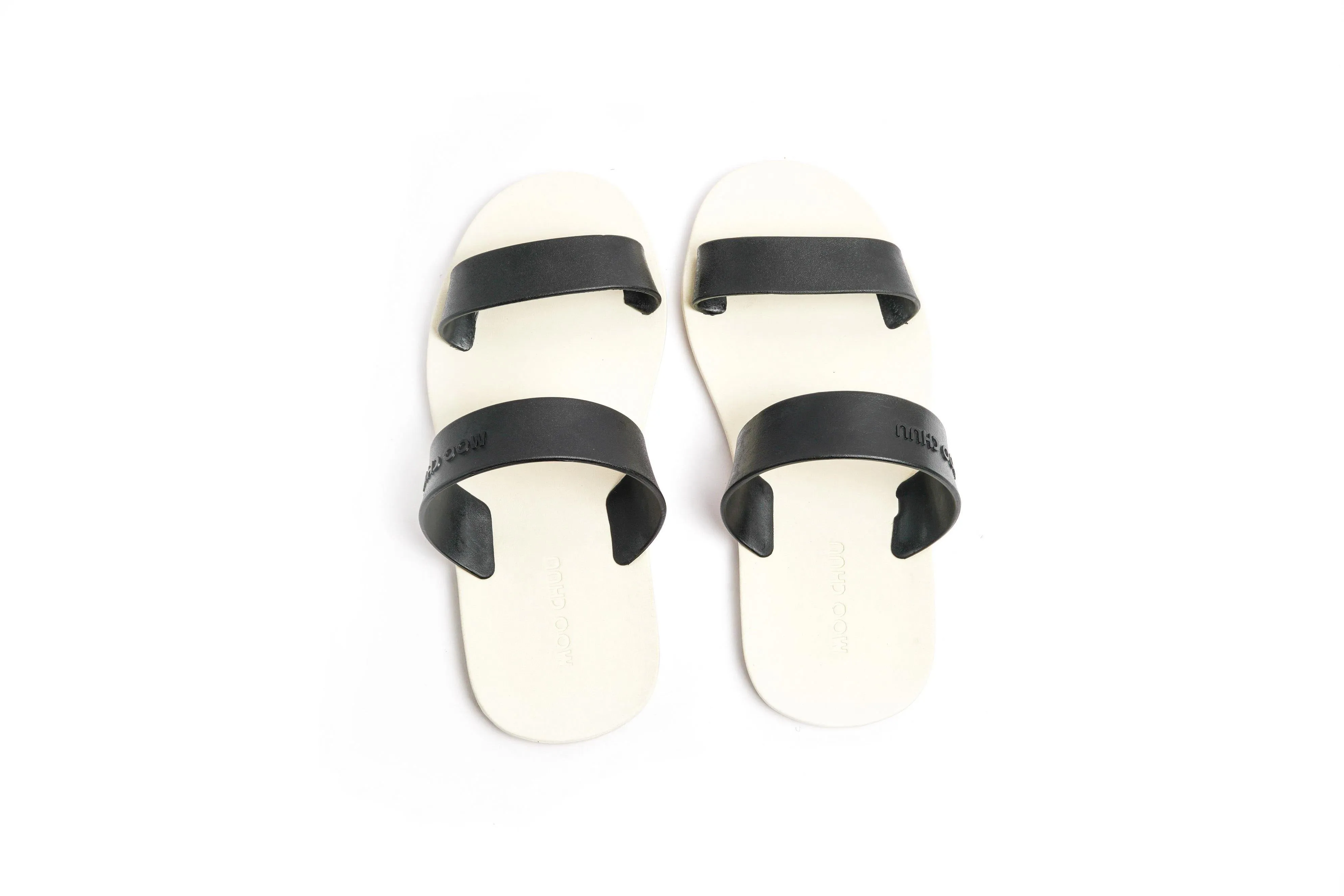 Twin White Sole Black Strap