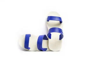 Twin White Sole Blue Strap