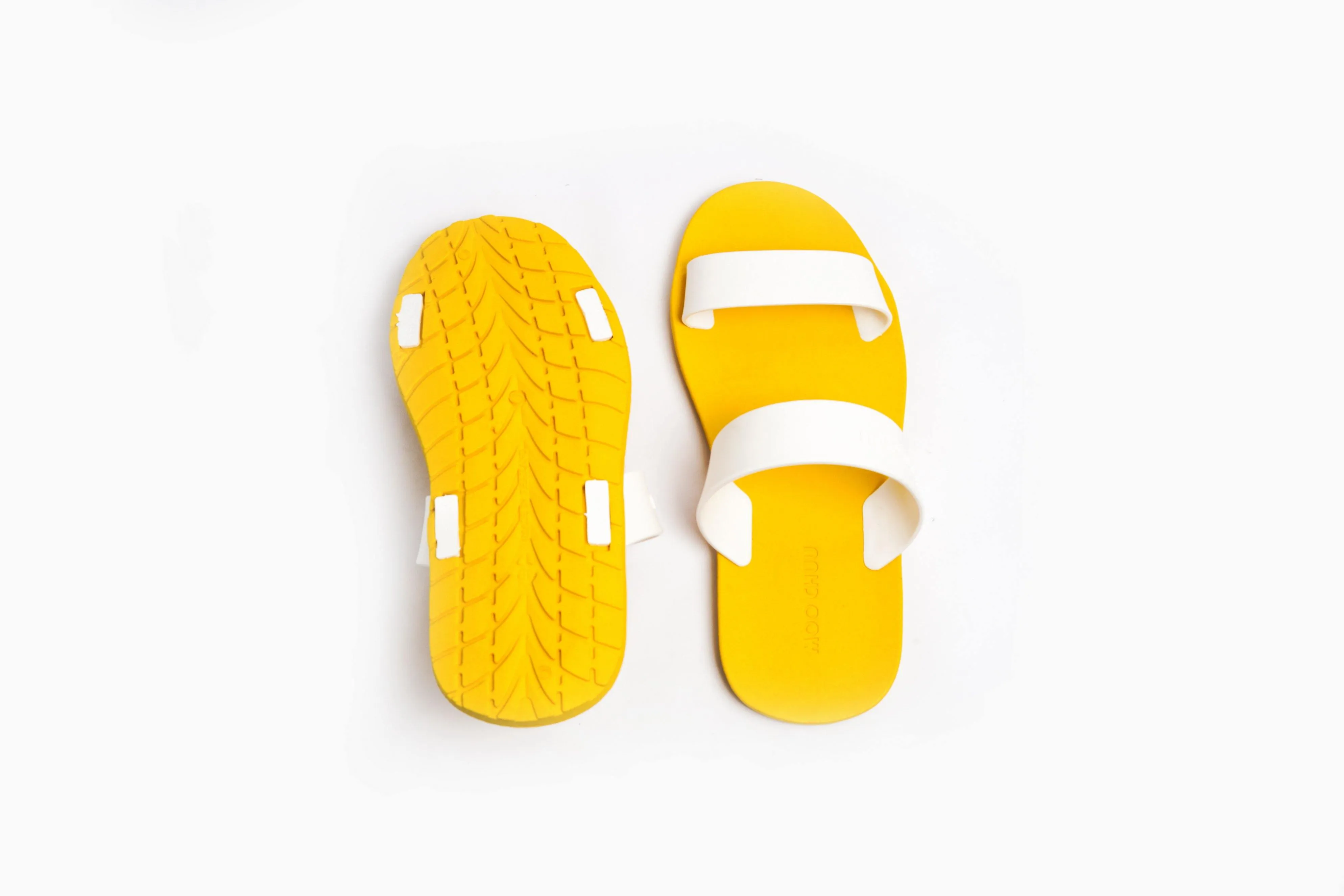 Twin Yellow Sole White Strap