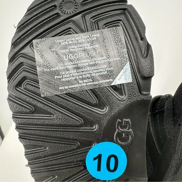 Ugg Nuemel Snapback Chukka Plush Boots Black #1130757T Toddler Boys Size 10 NWOT