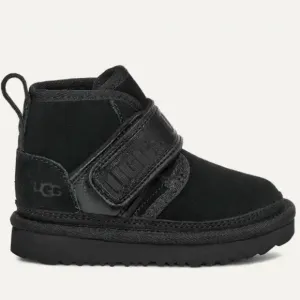 Ugg Nuemel Snapback Chukka Plush Boots Black #1130757T Toddler Boys Size 10 NWOT