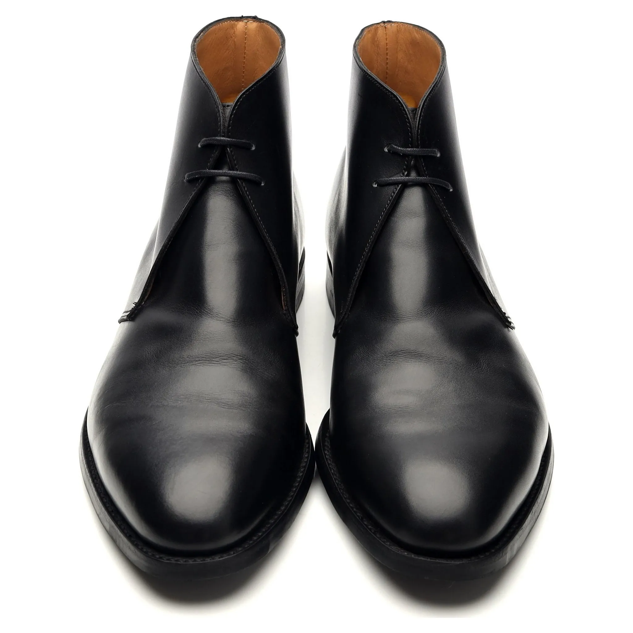'Upton' Black Leather Chukka Boots UK 10 E