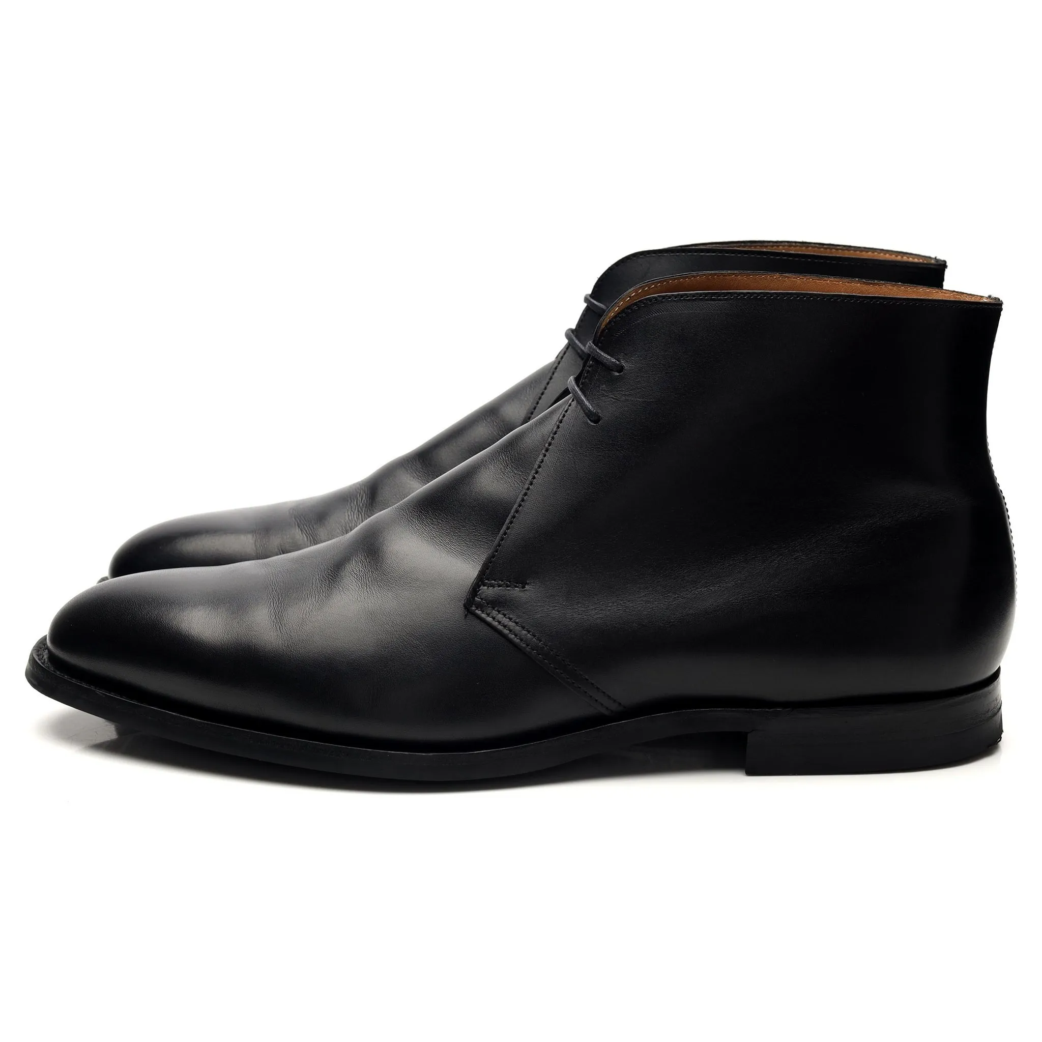 'Upton' Black Leather Chukka Boots UK 10 E