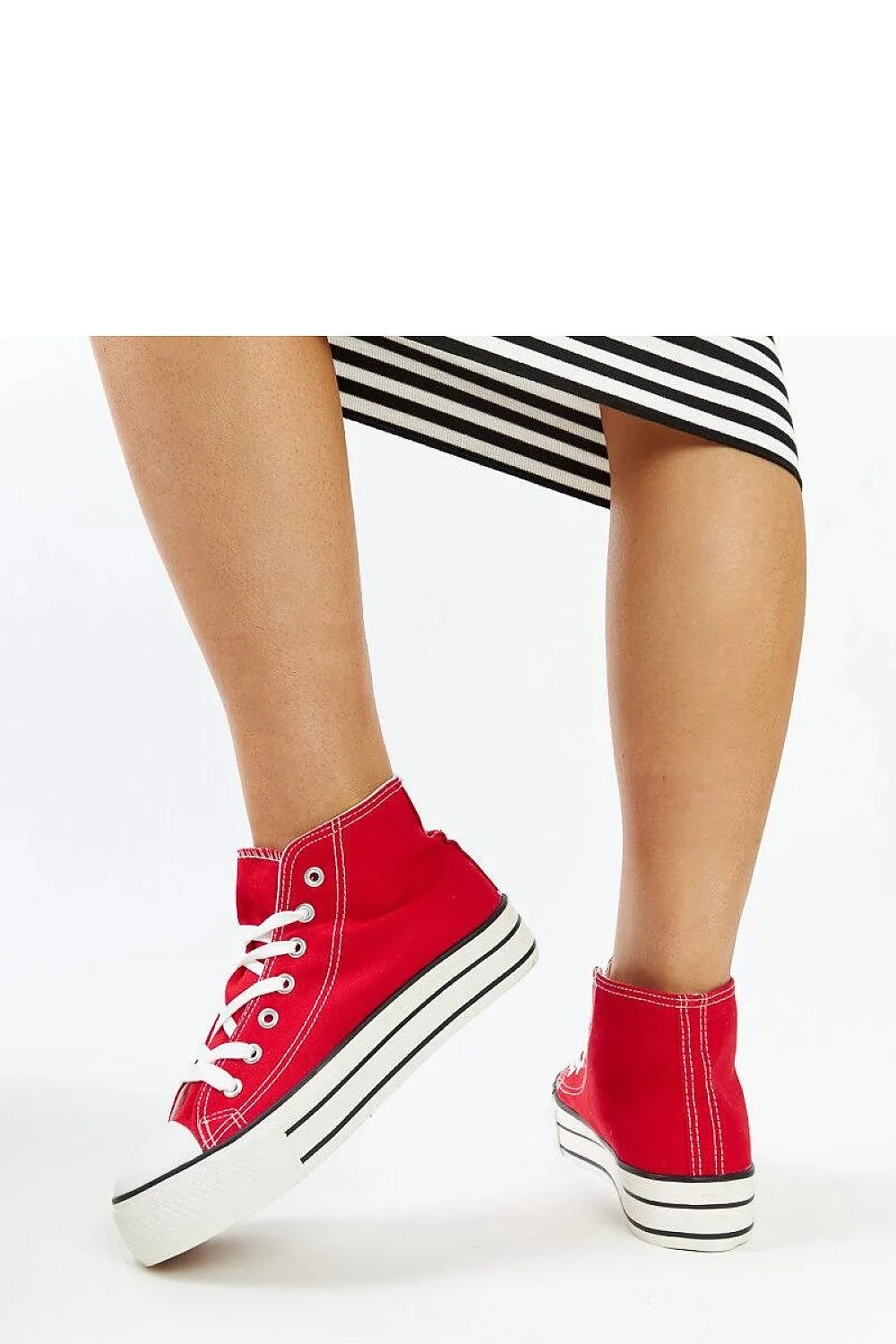 Urban Style Leopard Print High-Top Sneakers with Thick Rubber Sole