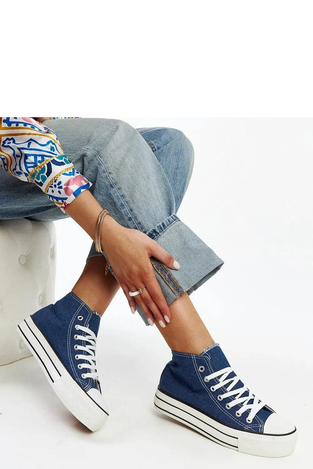 Urban Style Leopard Print High-Top Sneakers with Thick Rubber Sole