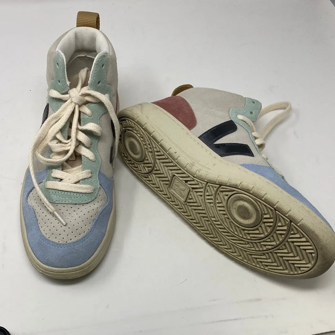 VEJA High Top Light Colored Suede Sneakers