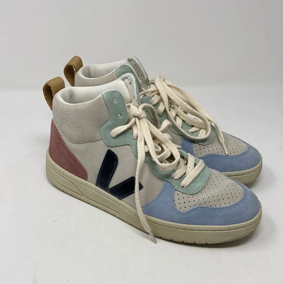 VEJA High Top Light Colored Suede Sneakers