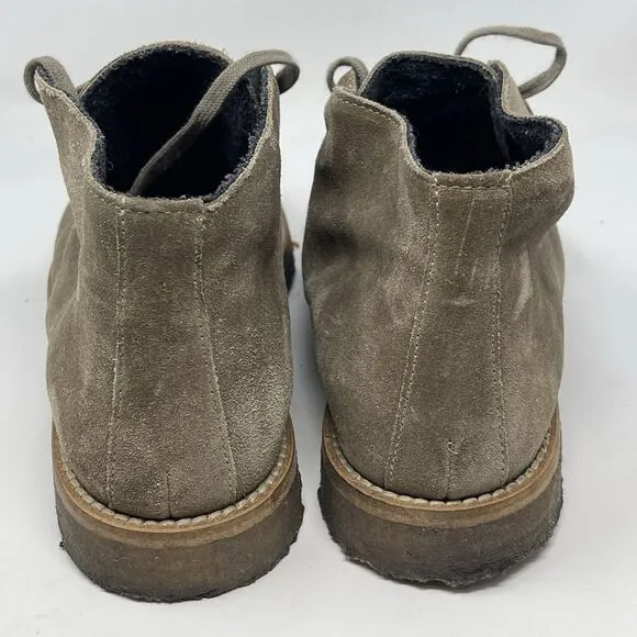 Vince Chukka Boots Mens 10 M Tan Brown Suede Crepe Sole Ankle Made In Italy
