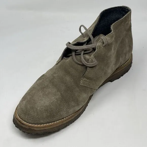 Vince Chukka Boots Mens 10 M Tan Brown Suede Crepe Sole Ankle Made In Italy