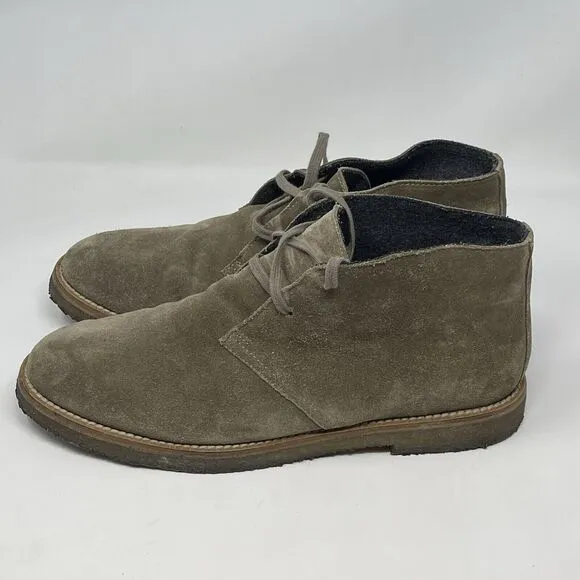 Vince Chukka Boots Mens 10 M Tan Brown Suede Crepe Sole Ankle Made In Italy
