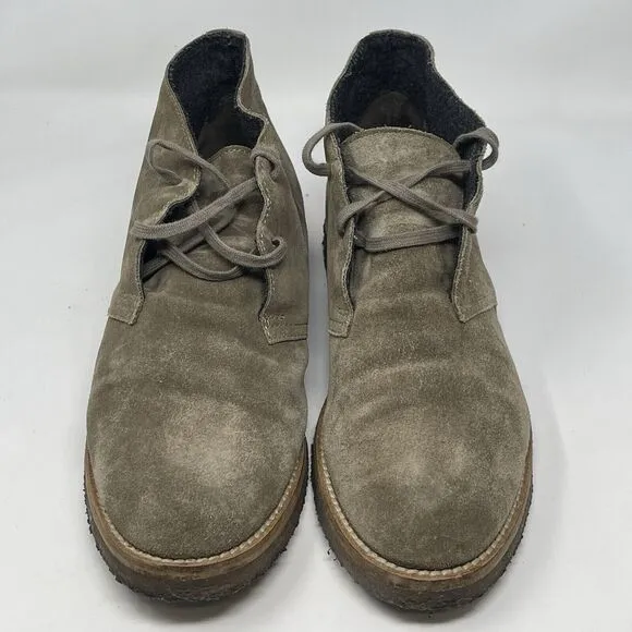 Vince Chukka Boots Mens 10 M Tan Brown Suede Crepe Sole Ankle Made In Italy