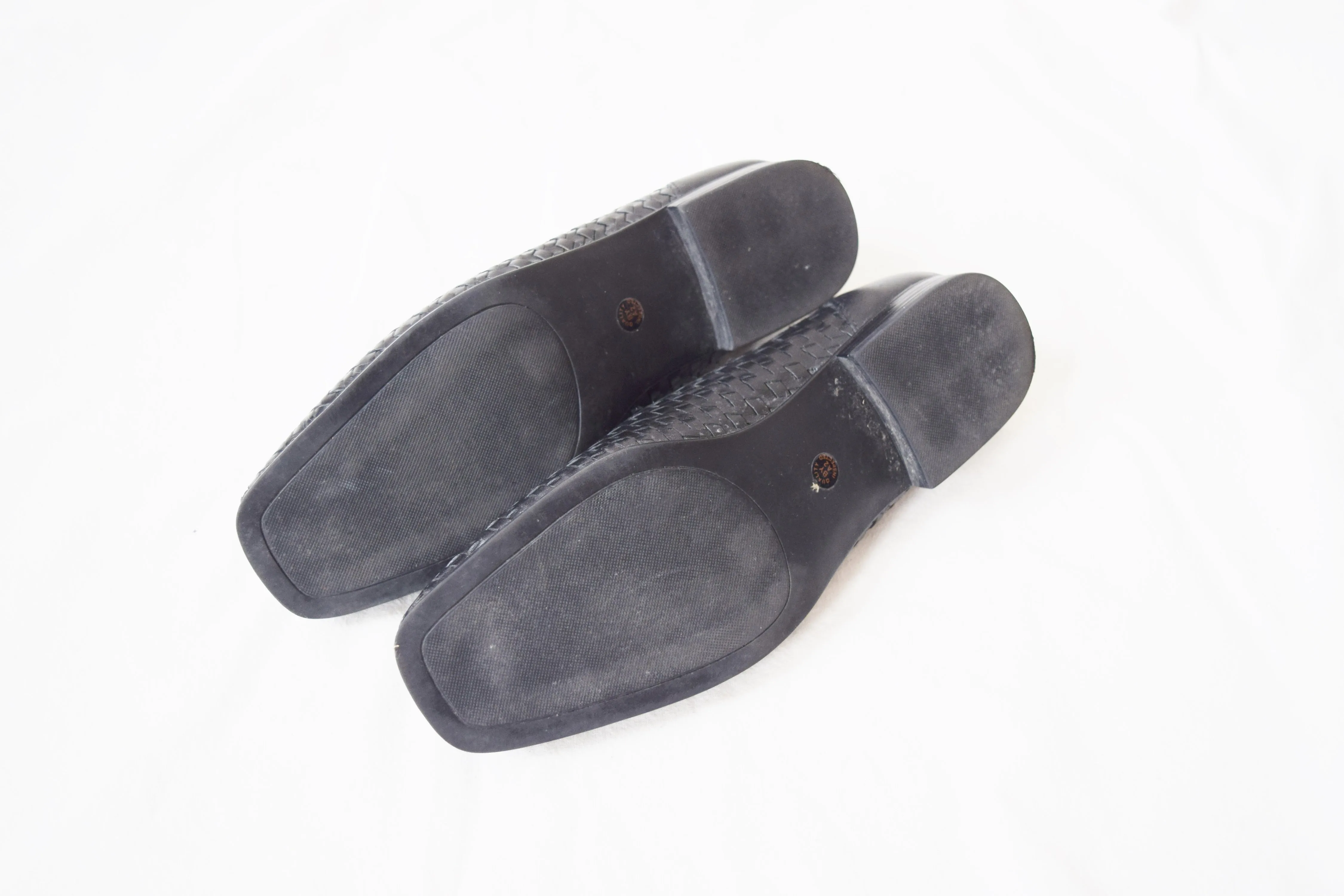 Vintage Braided Leather Loafers | US 8