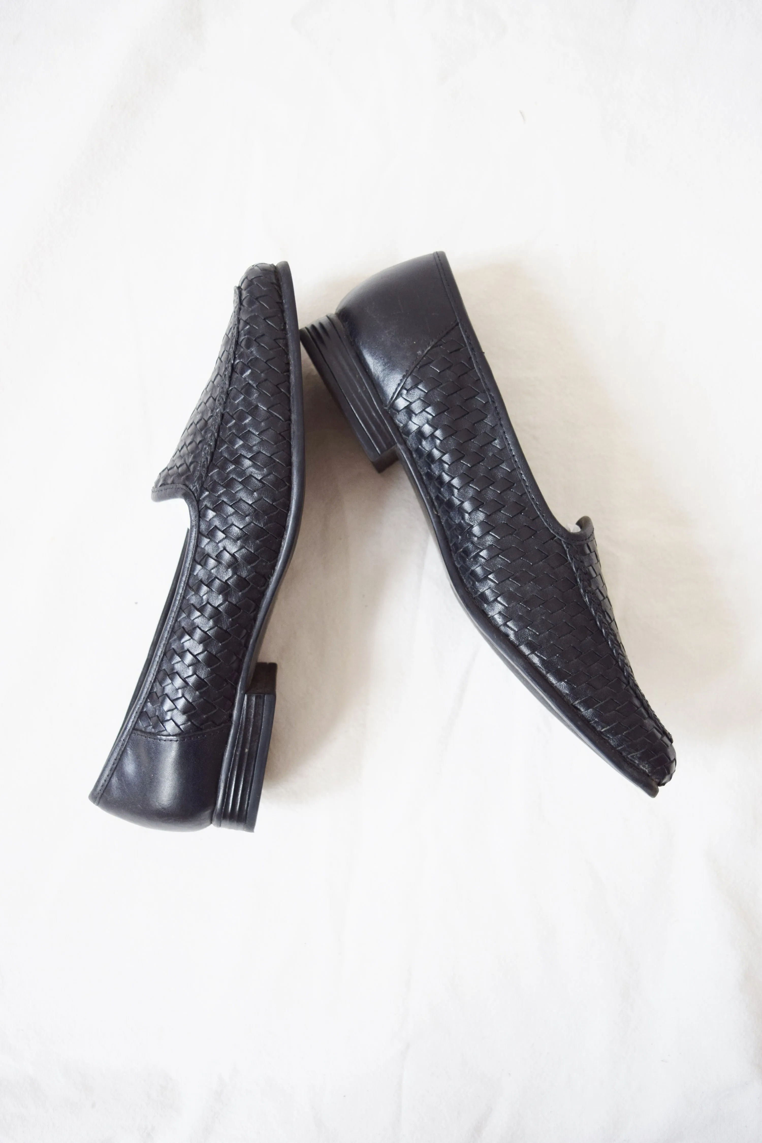 Vintage Braided Leather Loafers | US 8