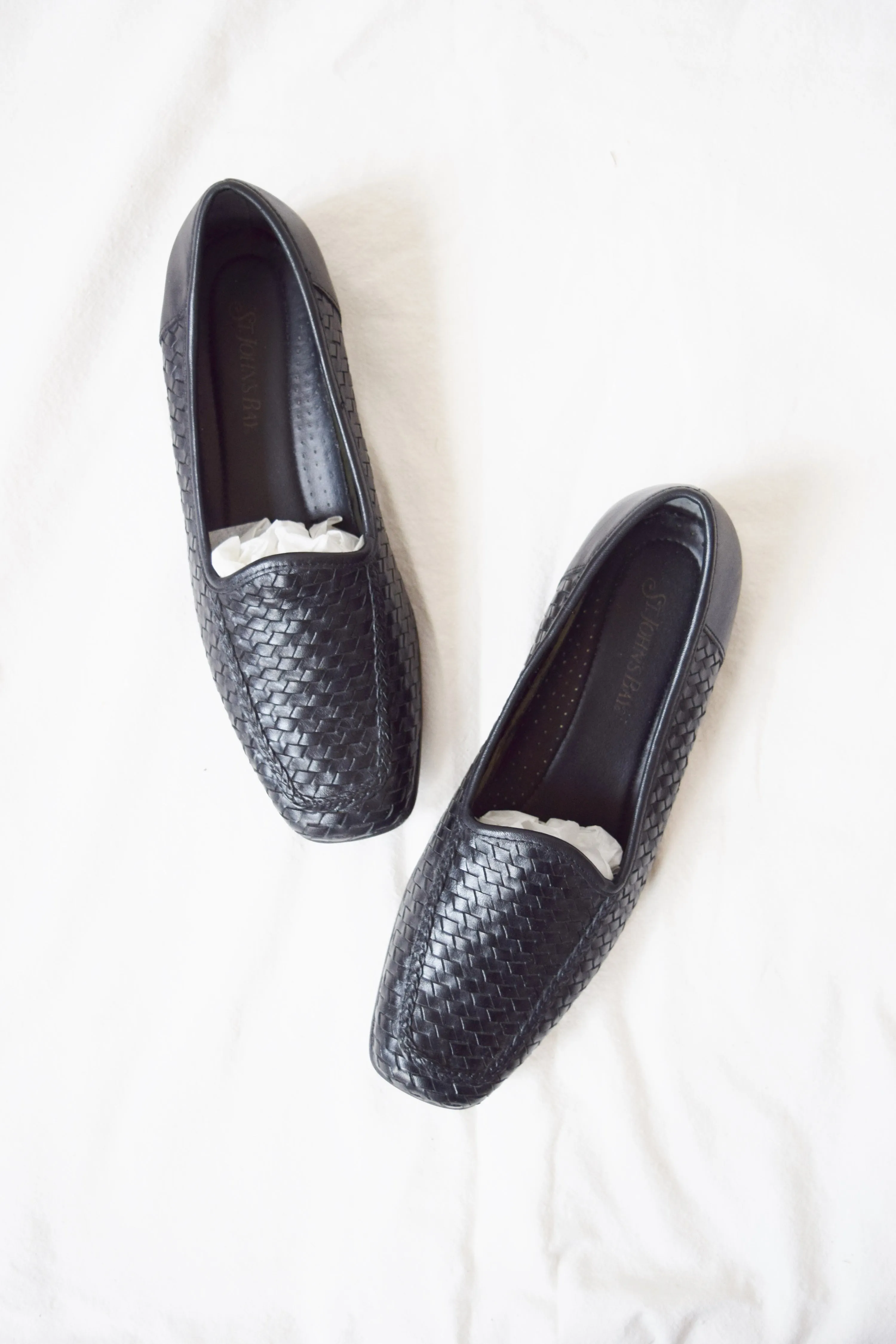 Vintage Braided Leather Loafers | US 8