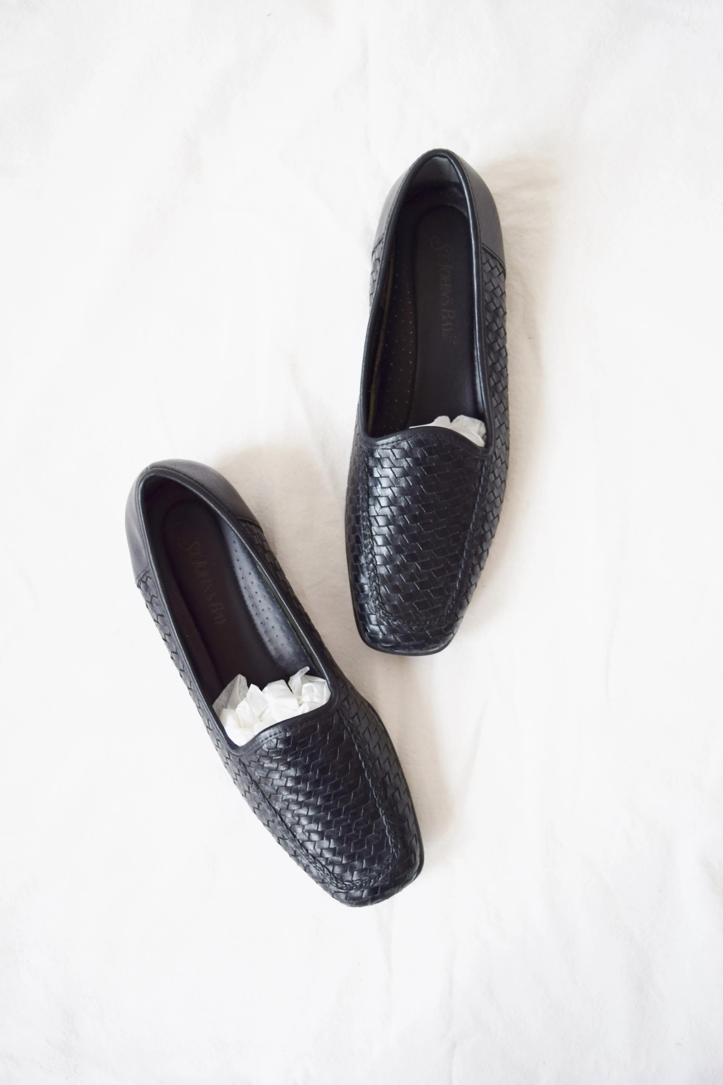 Vintage Braided Leather Loafers | US 8