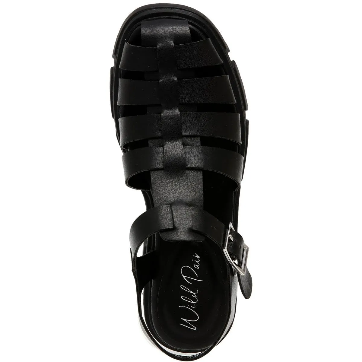Wild Pair Womens Heraa Strappy Fisherman Sandals Black 8.5 Medium (B,M)