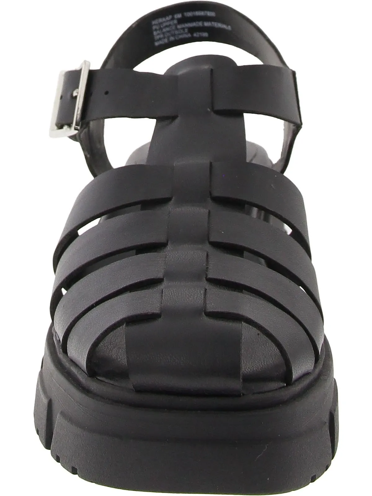 Wild Pair Womens Heraa Strappy Fisherman Sandals Black 8.5 Medium (B,M)