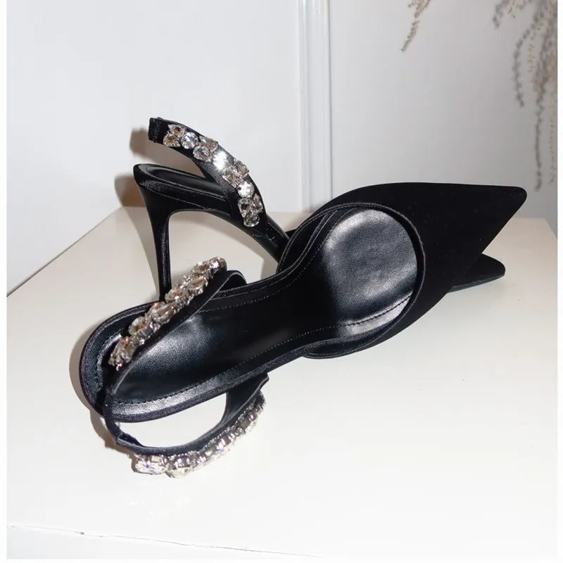 Women Sexy Rhinestone Fairy Sandals with High Heels