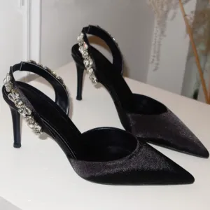 Women Sexy Rhinestone Fairy Sandals with High Heels