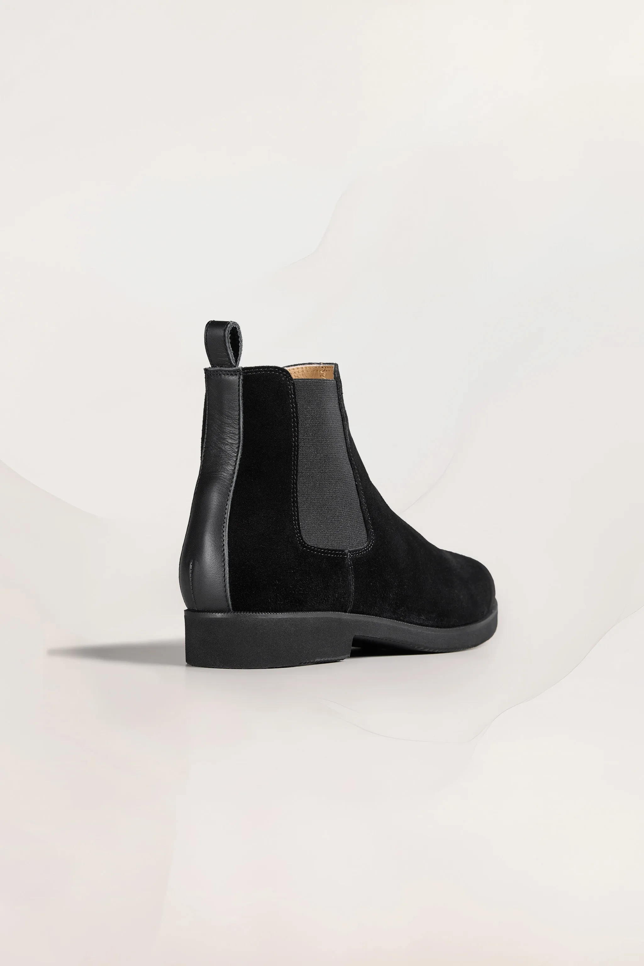 Womens Chelsea Boots in Black Suede