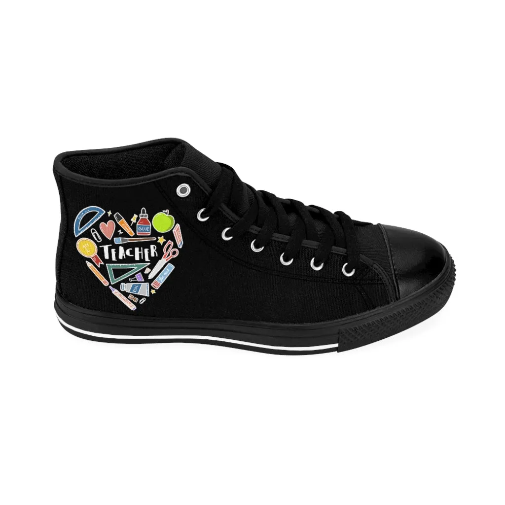 Women's Collage Heart High-top Sneakers