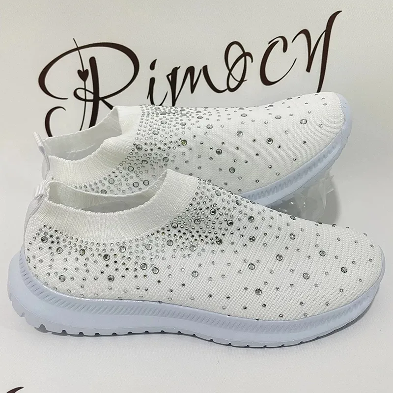 Women's Crystal Breathable Orthopedic Slip-On Walking Shoes