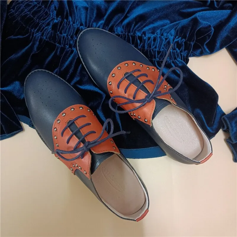 Women's Flats Oxfords Genuine Leather