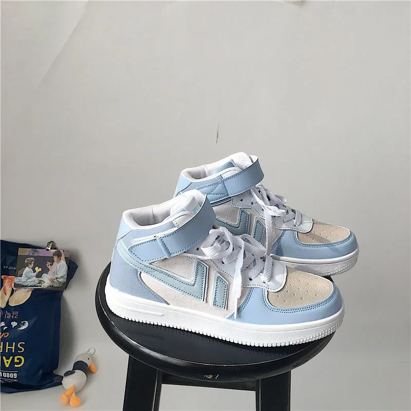 Women's high-top blue sneakers UB3528