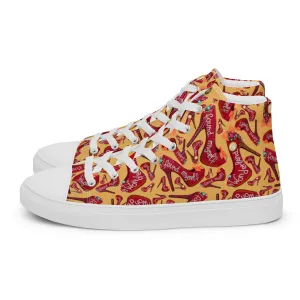Women’s high top canvas shoes 'Down the rabbit hole'