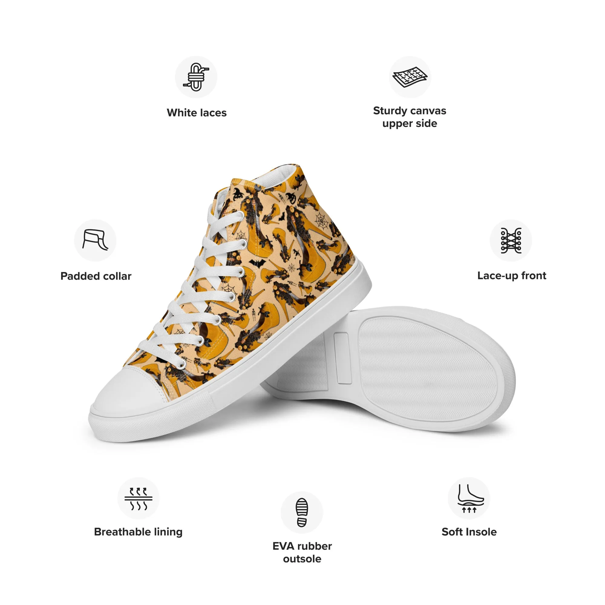 Women’s high top canvas shoes 'Sexy witch'